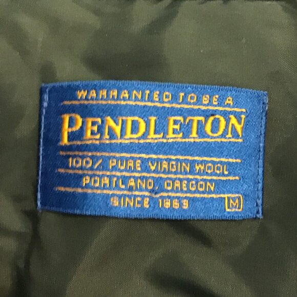 Men's Pendleton Wool Flannel Button Up Plaid Shirt Size M - Picture 10 of 12